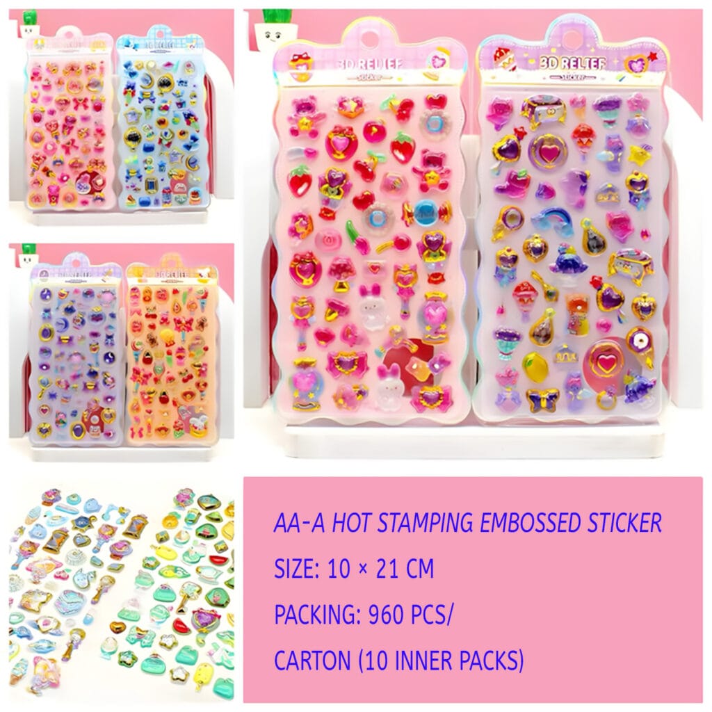 AA-A Hot stamping embossed stickers