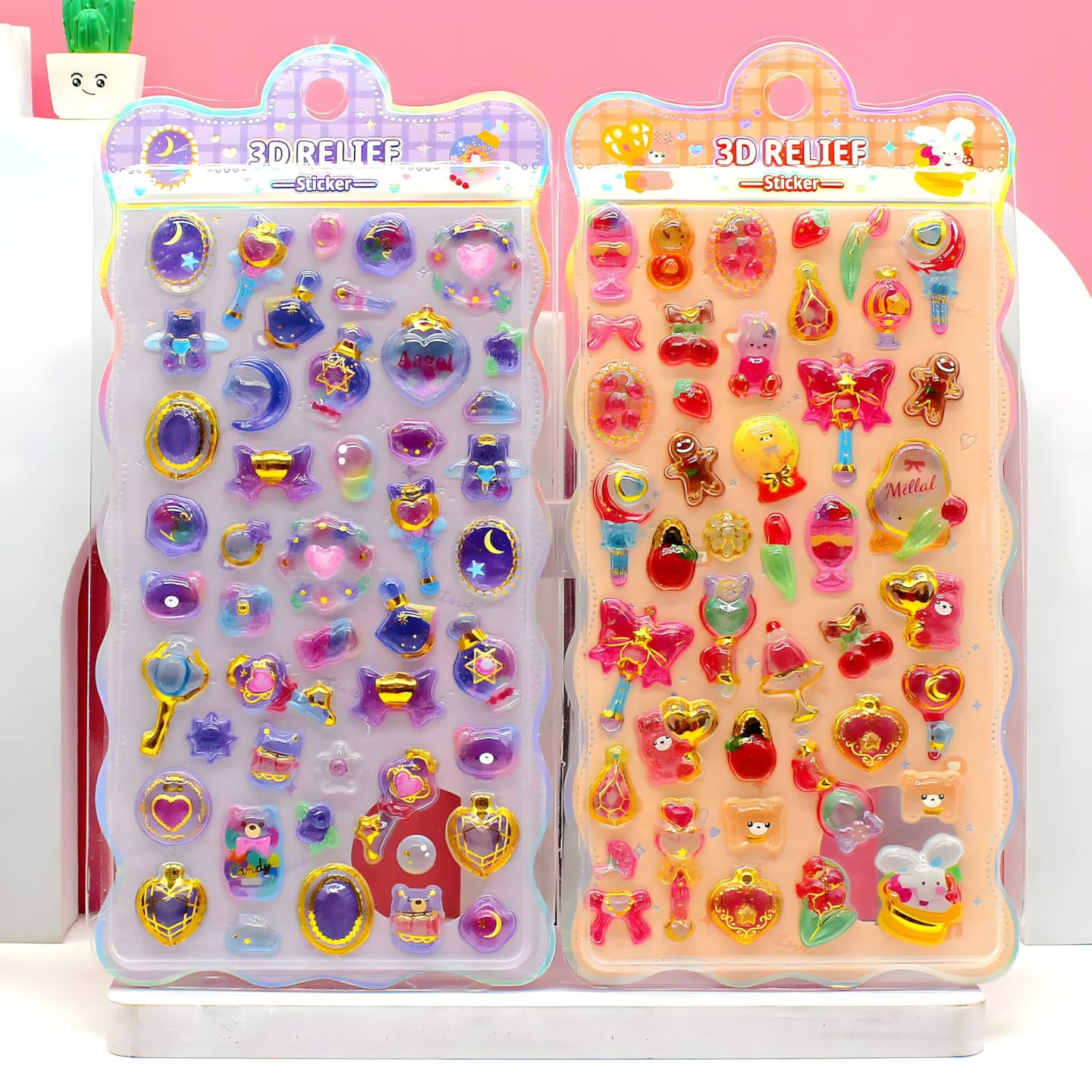 AA-A Hot stamping embossed stickers
