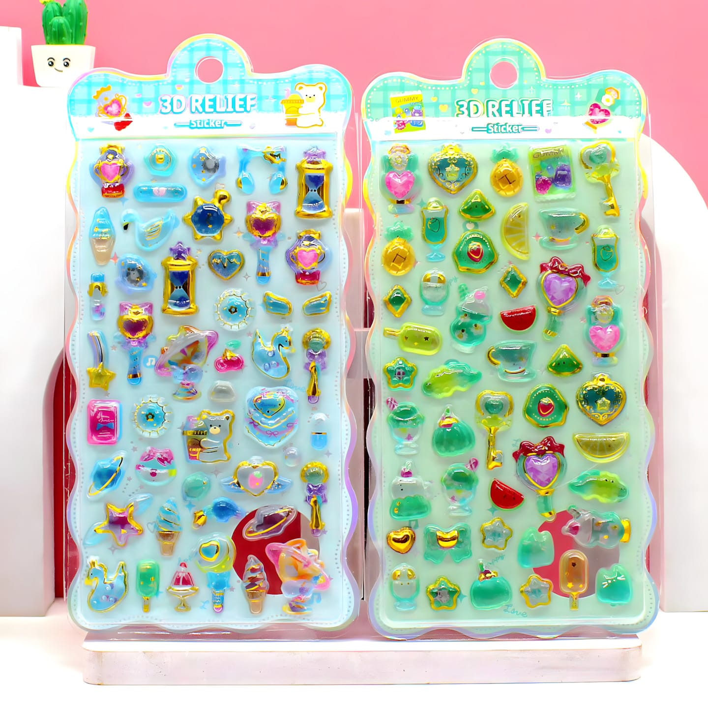 AA-A Hot stamping embossed stickers