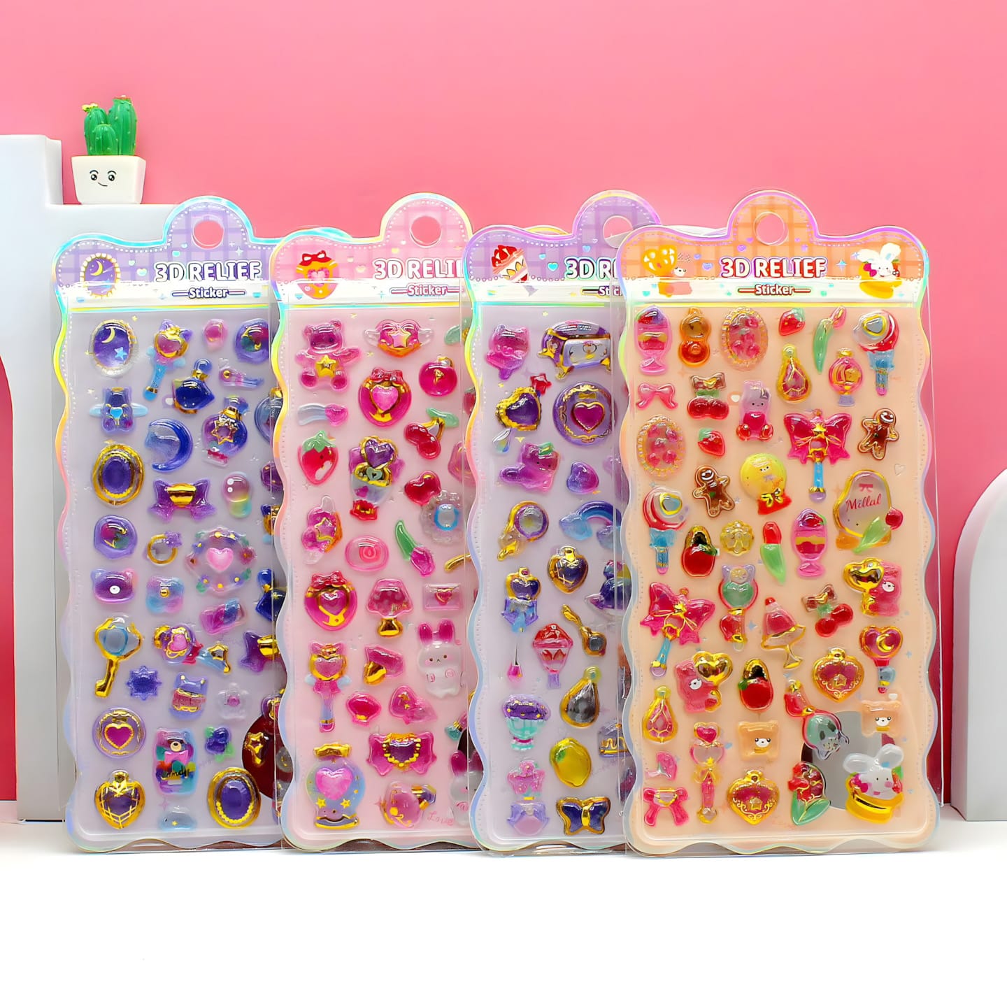 AA-A Hot stamping embossed stickers