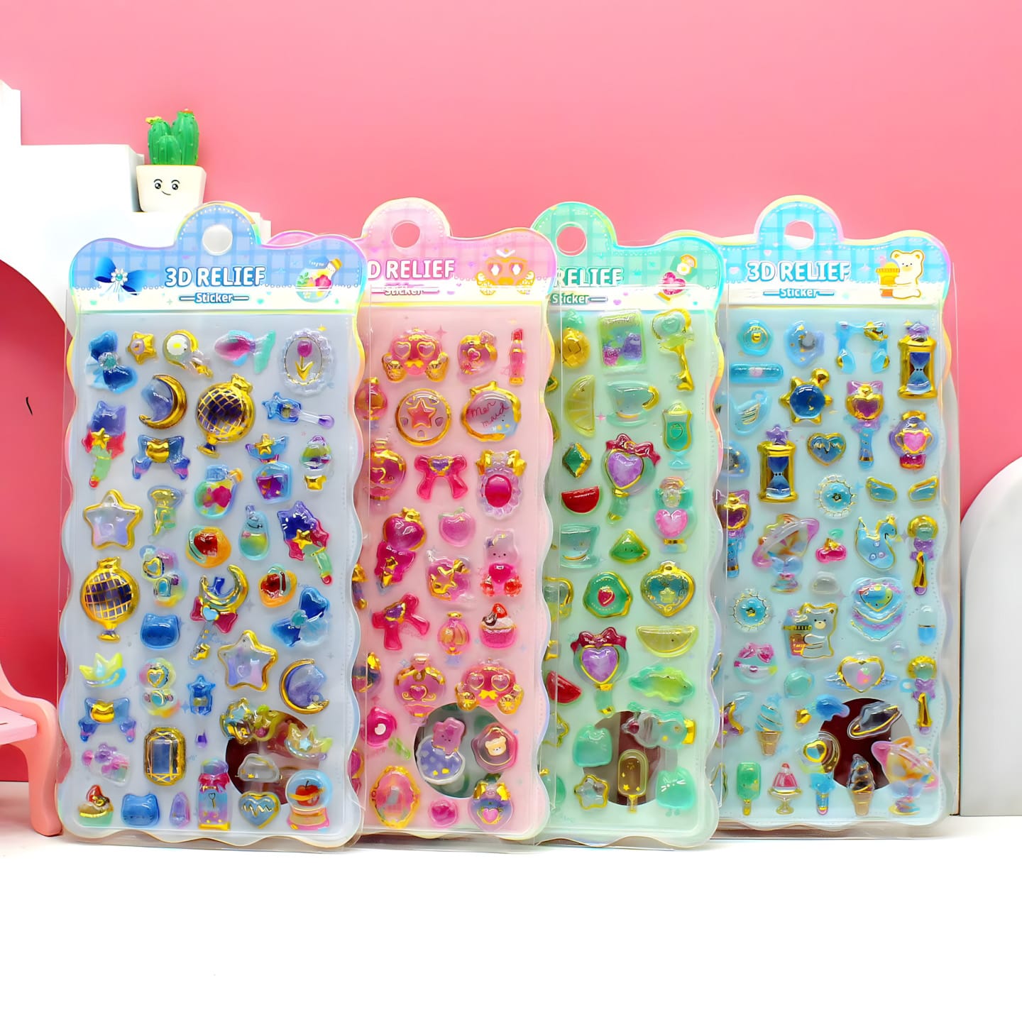 AA-A Hot stamping embossed stickers