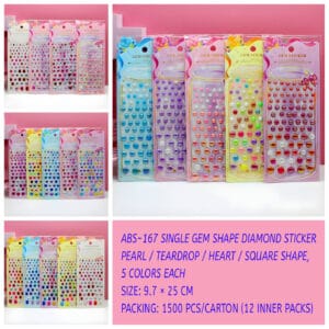 ABS-167 Single Gem Shape Diamond Sticker