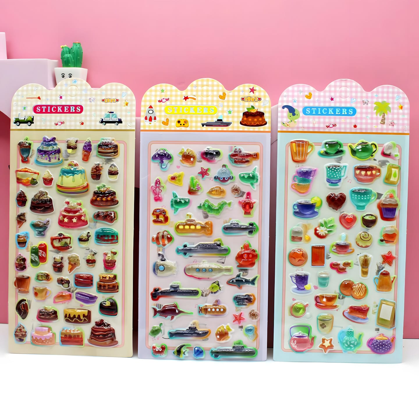 AHAH-08 Solid Embossed Sticker (12 Designs)