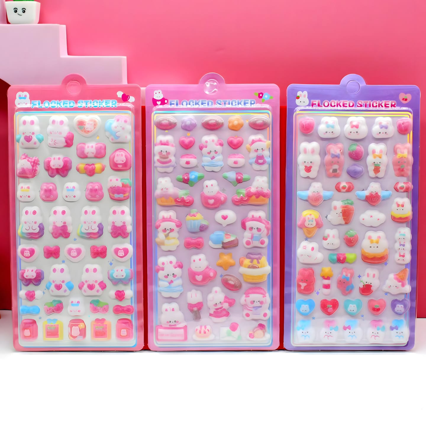 BOC Embossed Flocking Sticker (24 Designs)