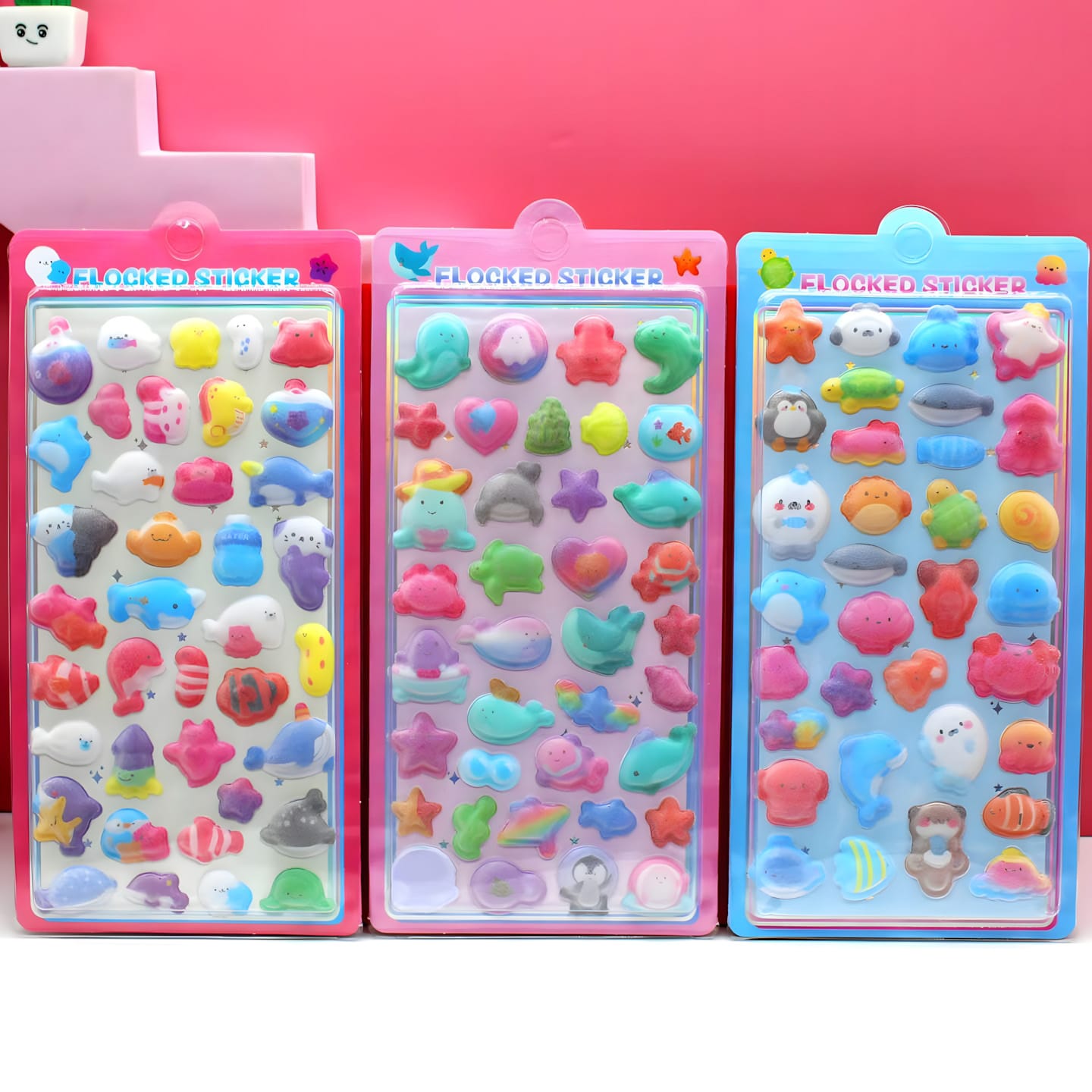 BOC Embossed Flocking Sticker (24 Designs)