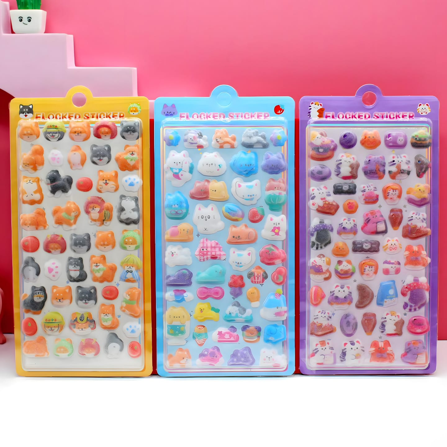 BOC Embossed Flocking Sticker (24 Designs)