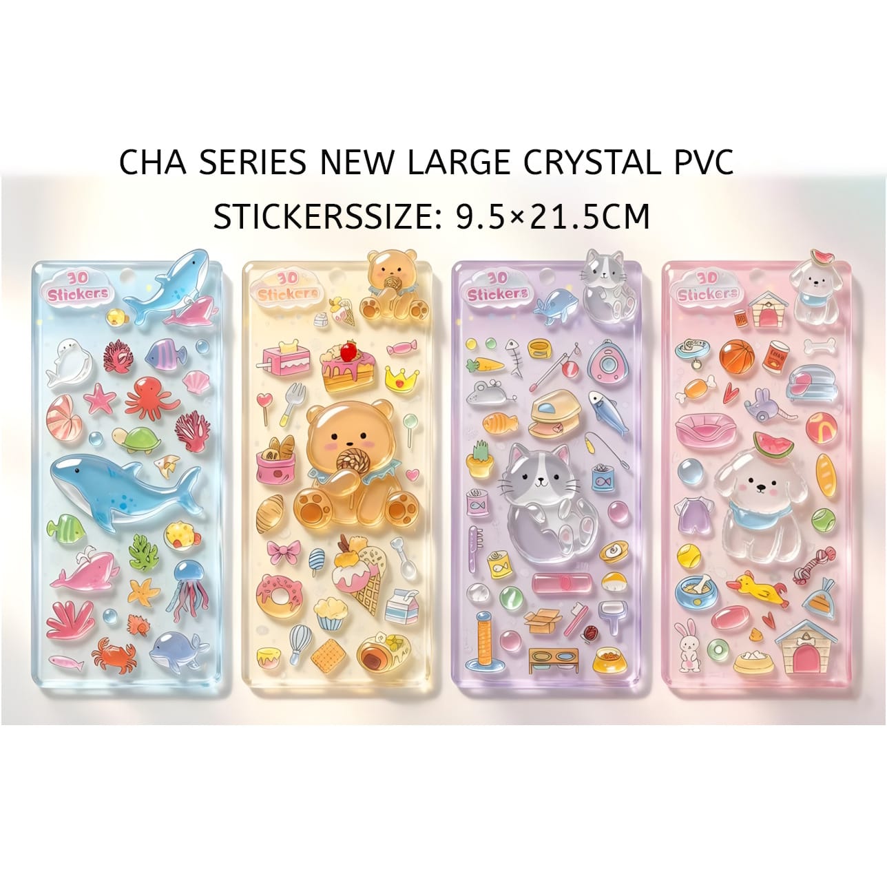 CHA Crystal Embossed 3D Sticker