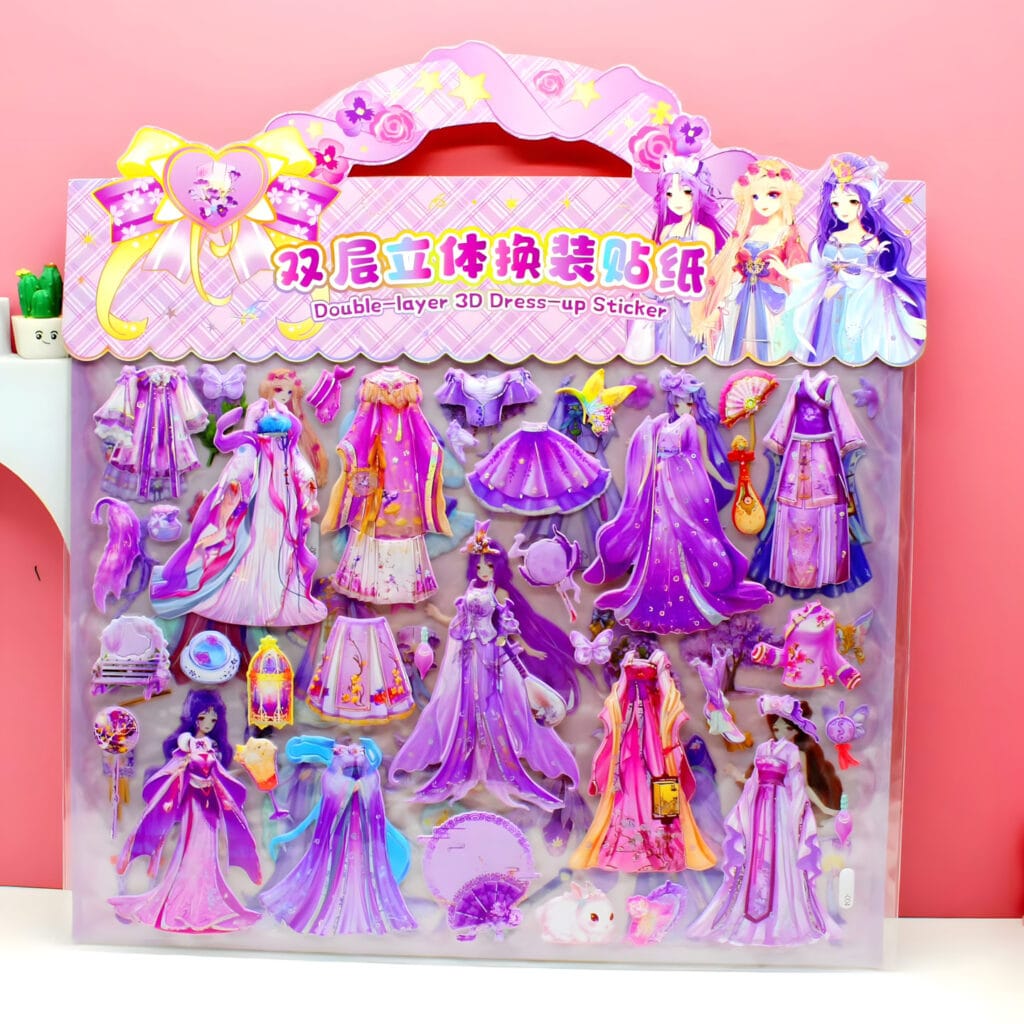 GG801 Large Double-layer Hot Stamping Dress-up Sticker
