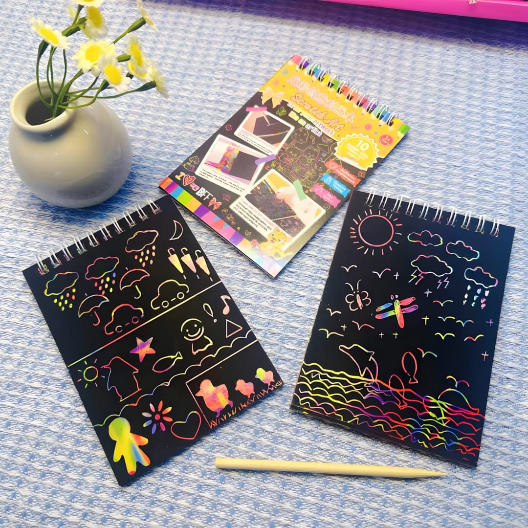 HL-9089 Scratch Art Book 10PCS