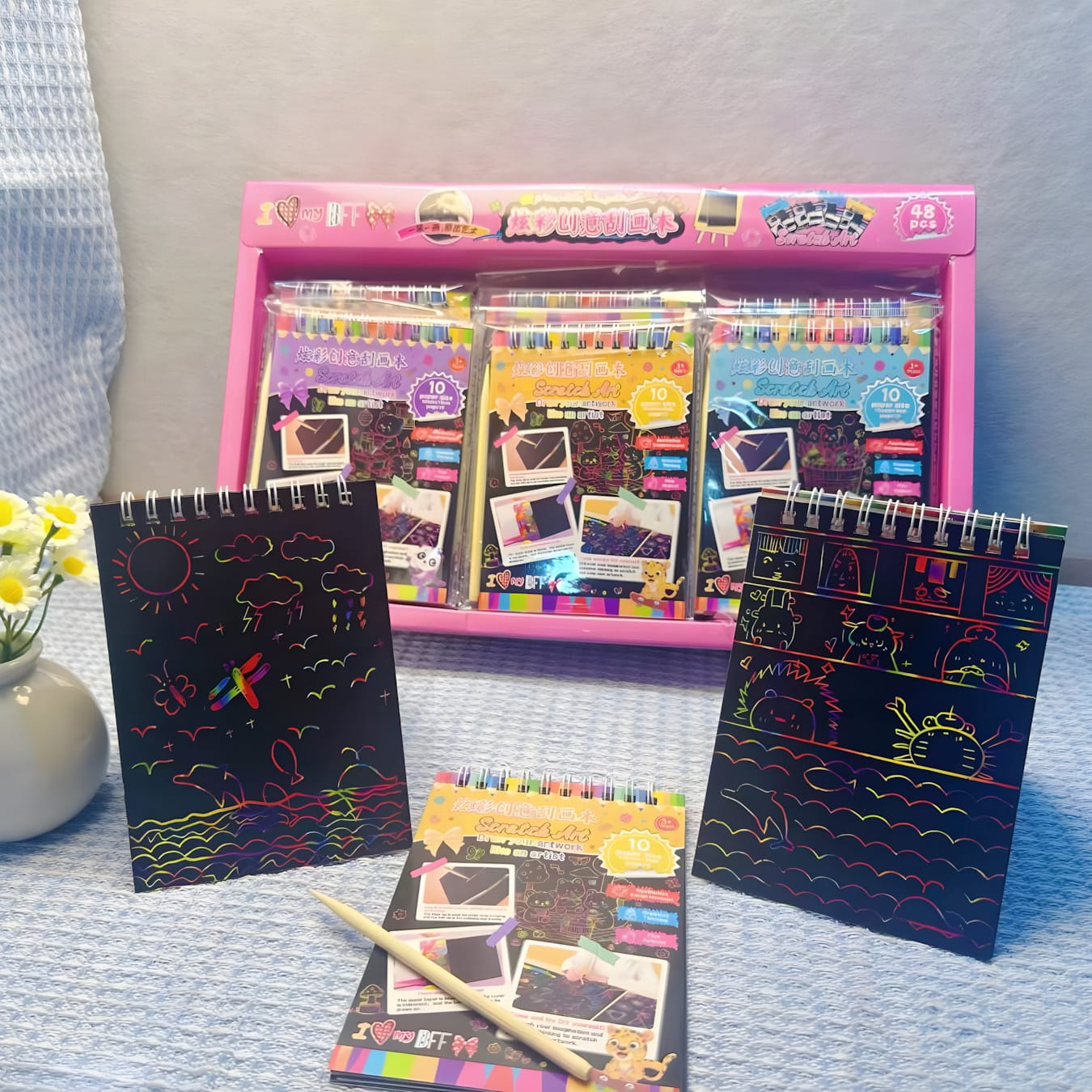 HL-9089 Scratch Art Book 10PCS