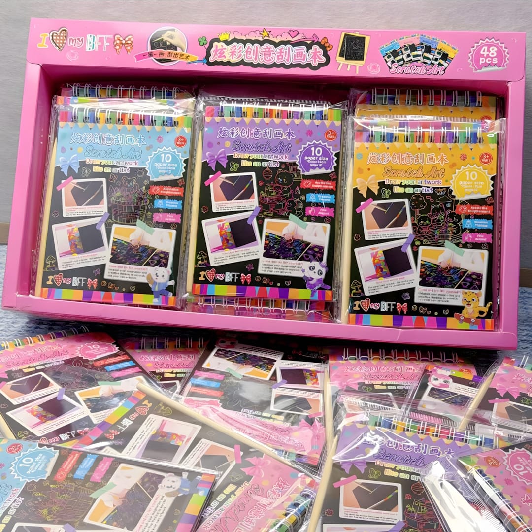 HL-9089 Scratch Art Book 10PCS