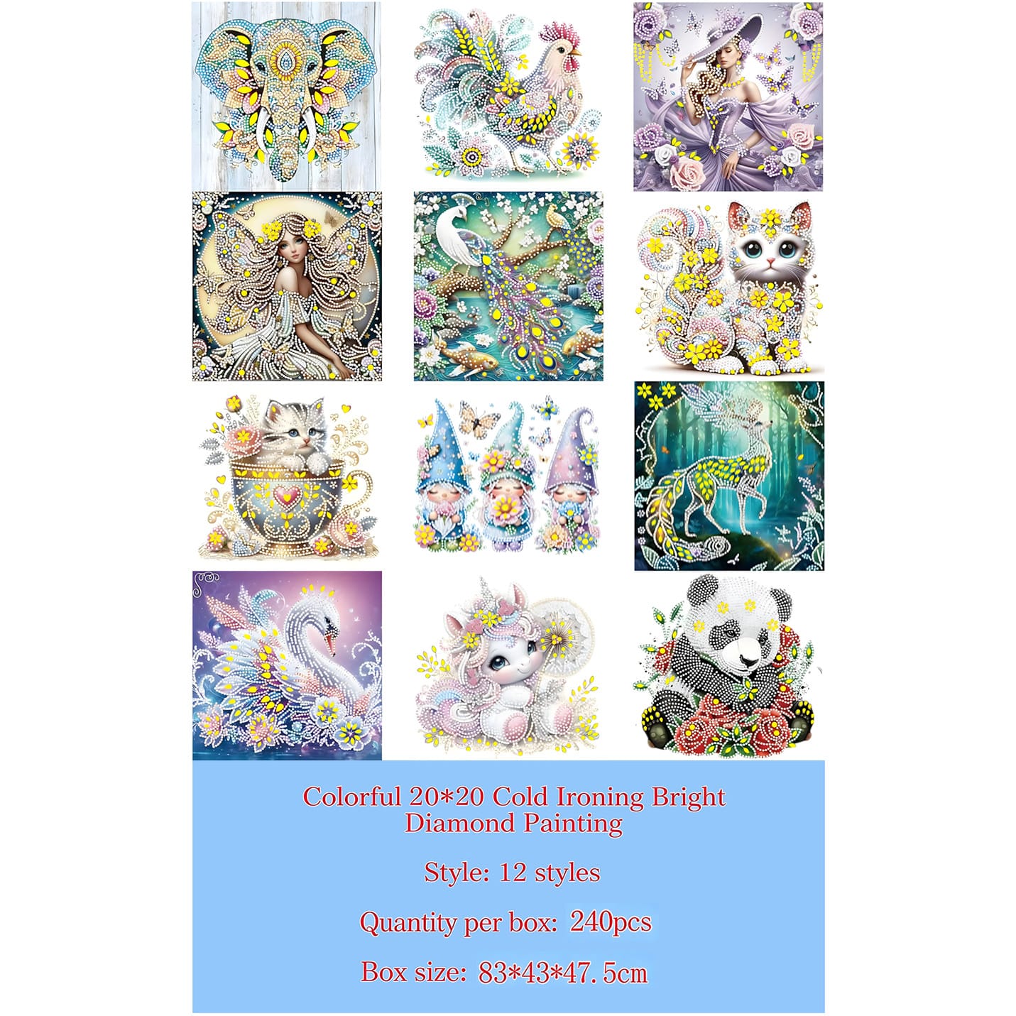 HXD Cold-press Rainbow Diamond Painting (12 Designs)