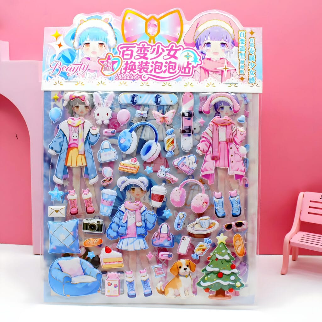 JH72W Double-layer Versatile Girl Dress-up Sticker