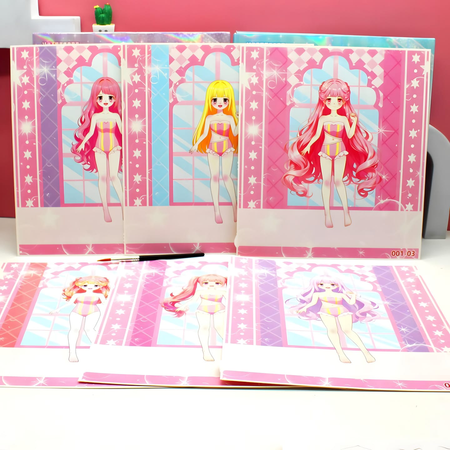 JH74W Clothing DIY Sticker Book 16pcs