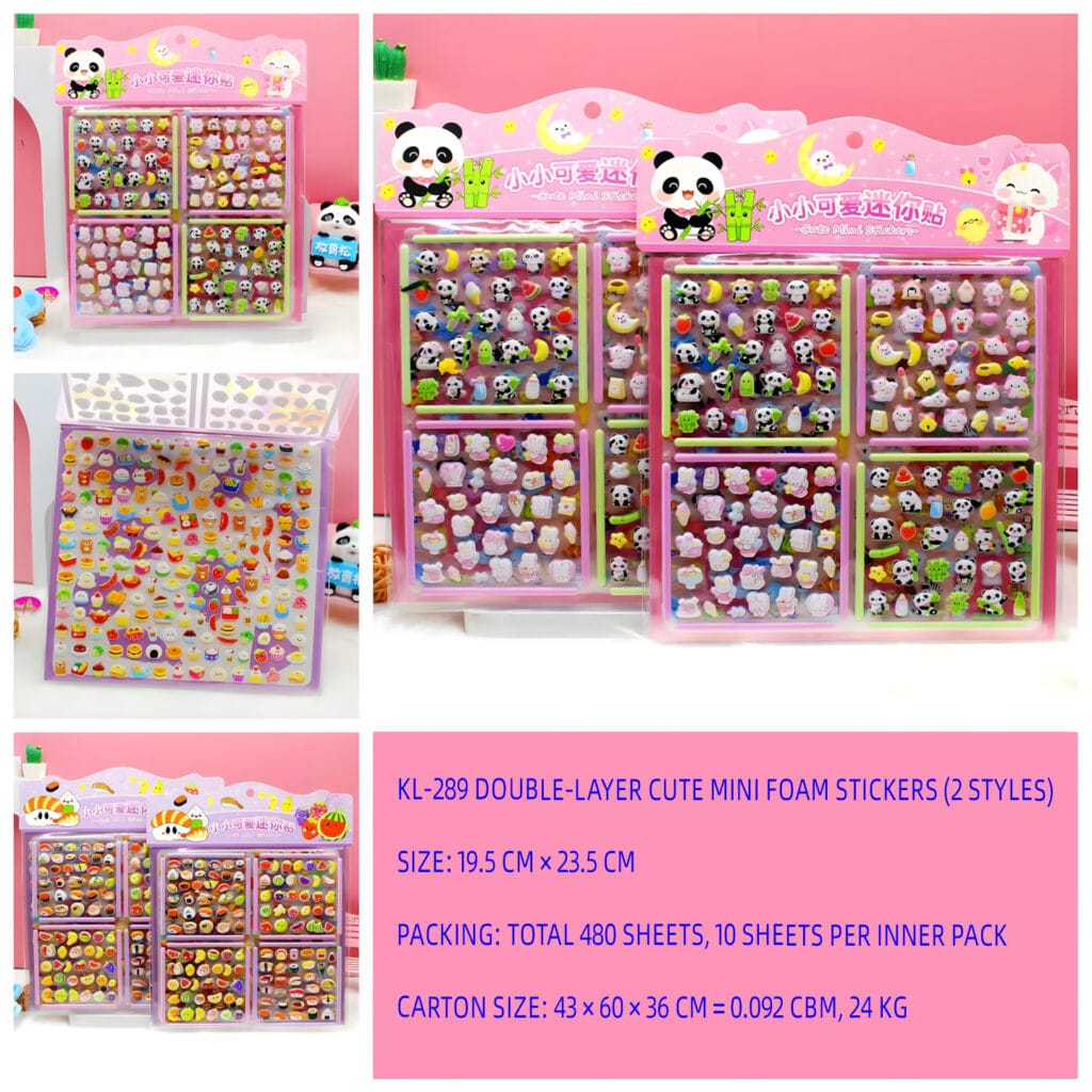 KL-289 Double-Layer Puffy Dress-Up Stickers