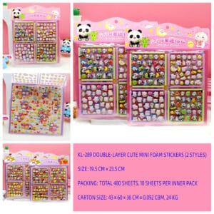 KL-289 Double-Layer Puffy Dress-Up Stickers