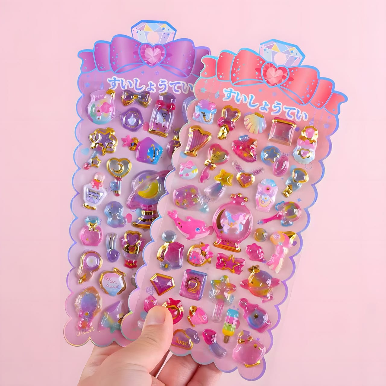 LAO Blister Card Solid Embossed Sticker (8 Designs)