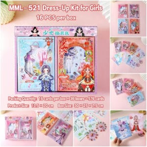 MML-521 Girls Dress-Up Sticker Pack (12pcs)