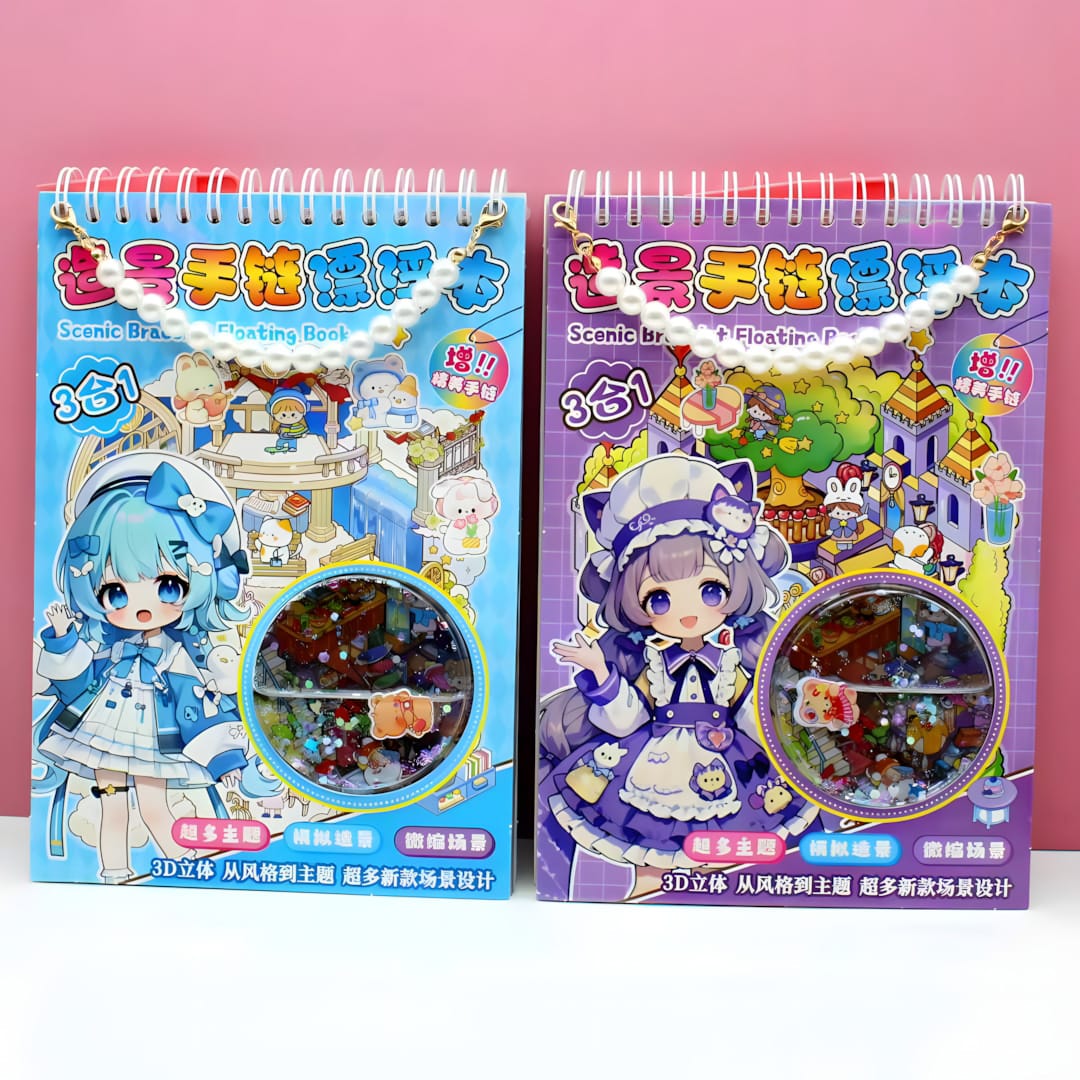 MX-A004 Bracelet Quicksand Landscape Sticker Book (30pcs)