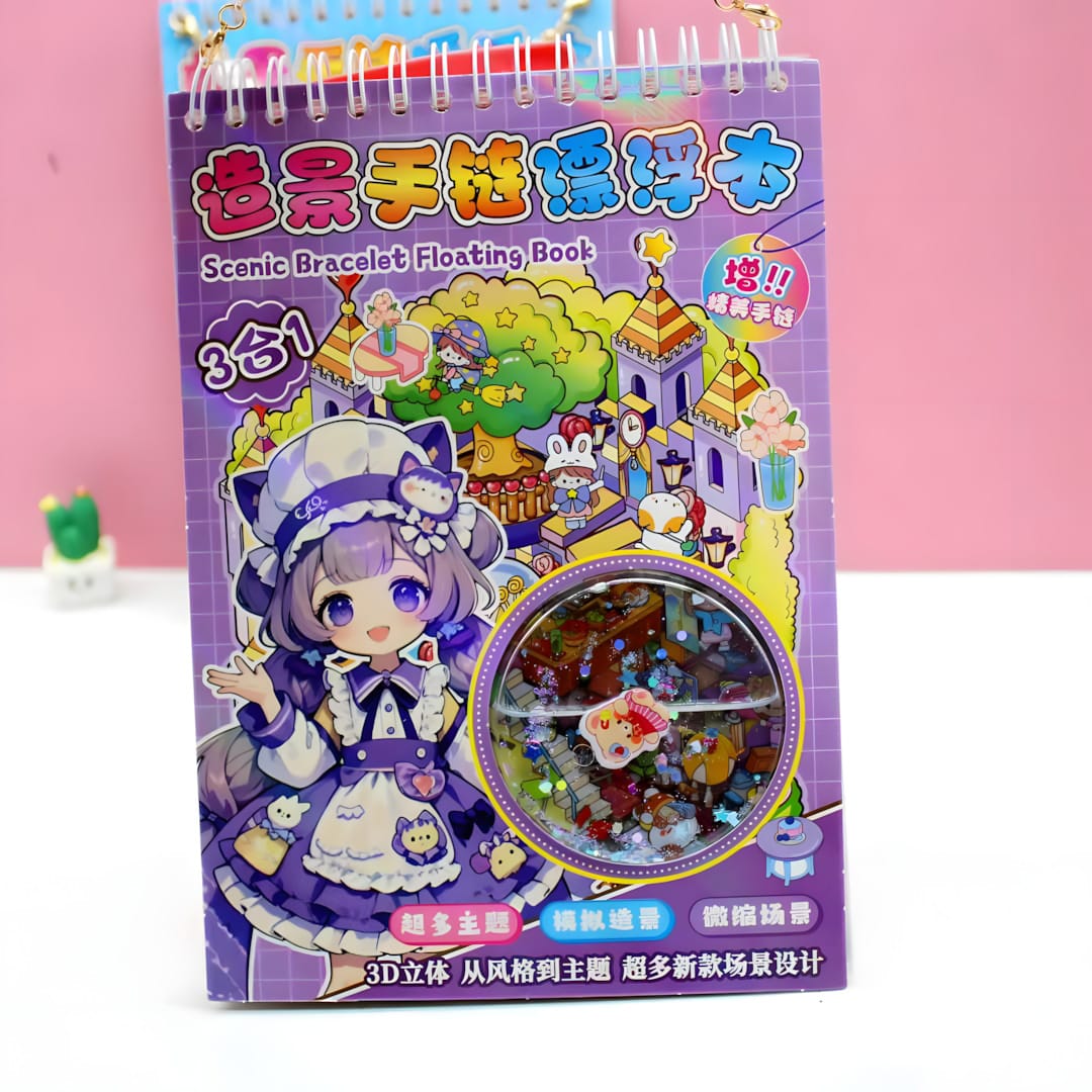 MX-A004 Bracelet Quicksand Landscape Sticker Book (30pcs)