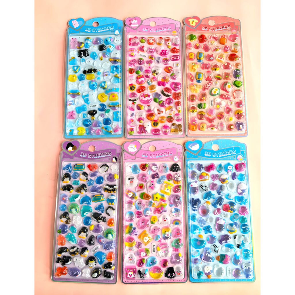 SOK-061-072 Hot Stamping Solid Embossed Sticker Cards