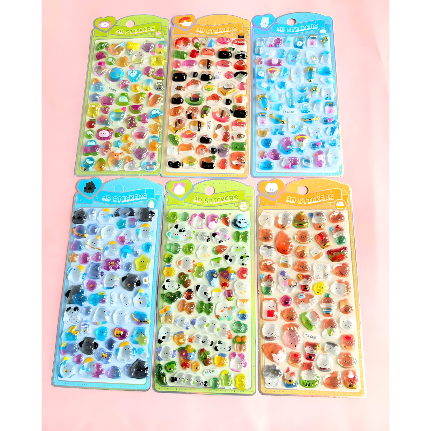 SOK-061-072 Hot Stamping Solid Embossed Sticker Cards
