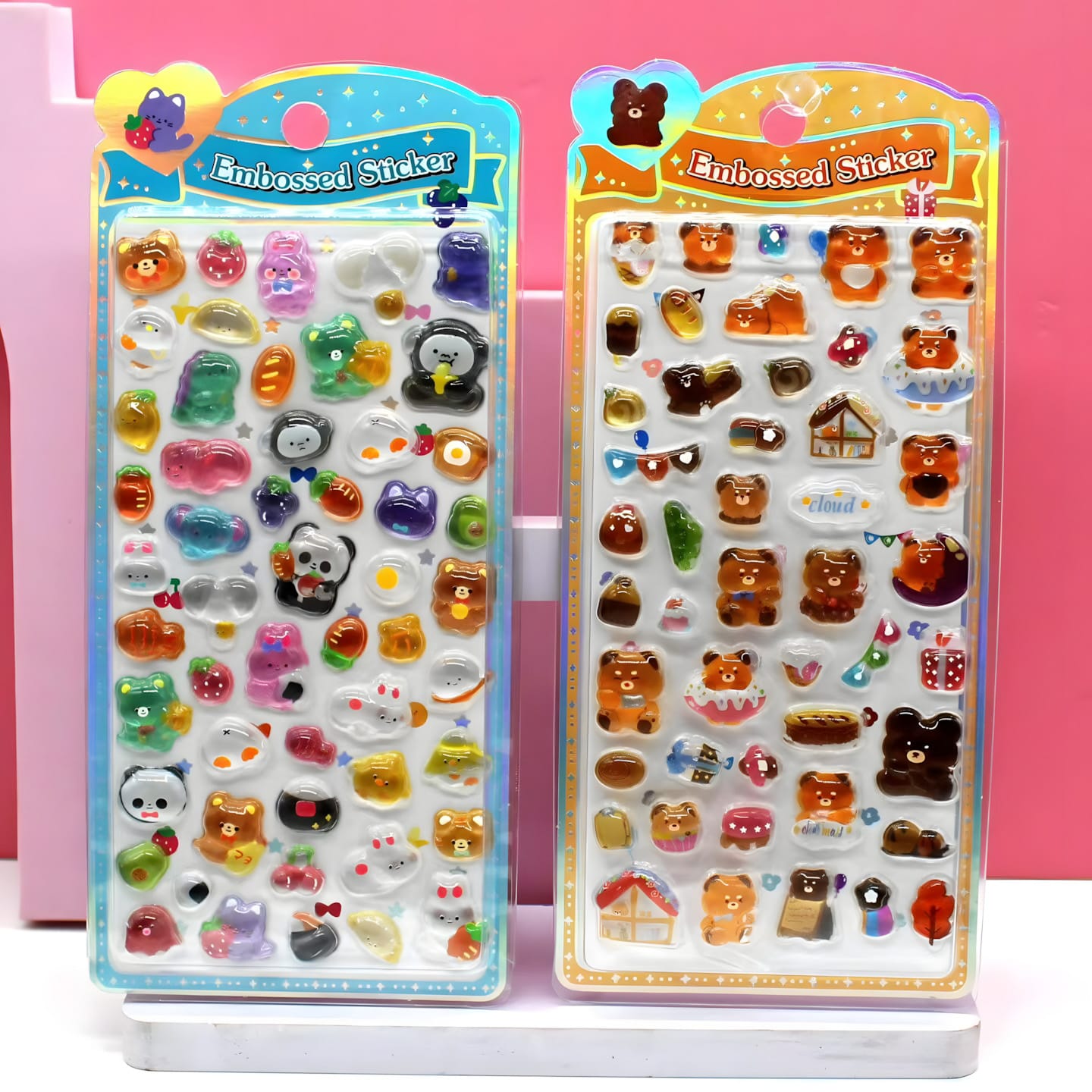 SOK-061-072 Hot Stamping Solid Embossed Sticker Cards