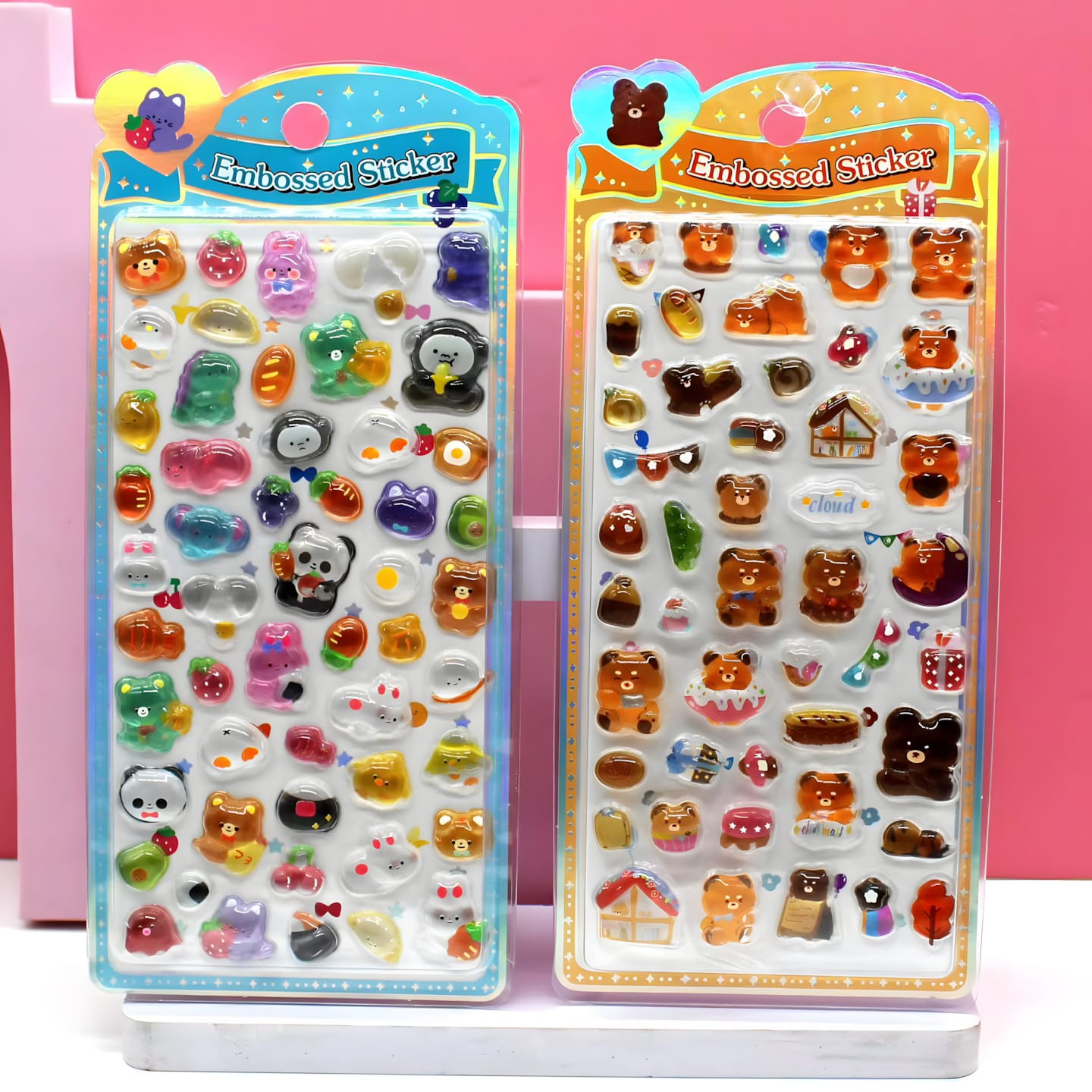SOK-061-072 Solid Embossed Sticker Cards