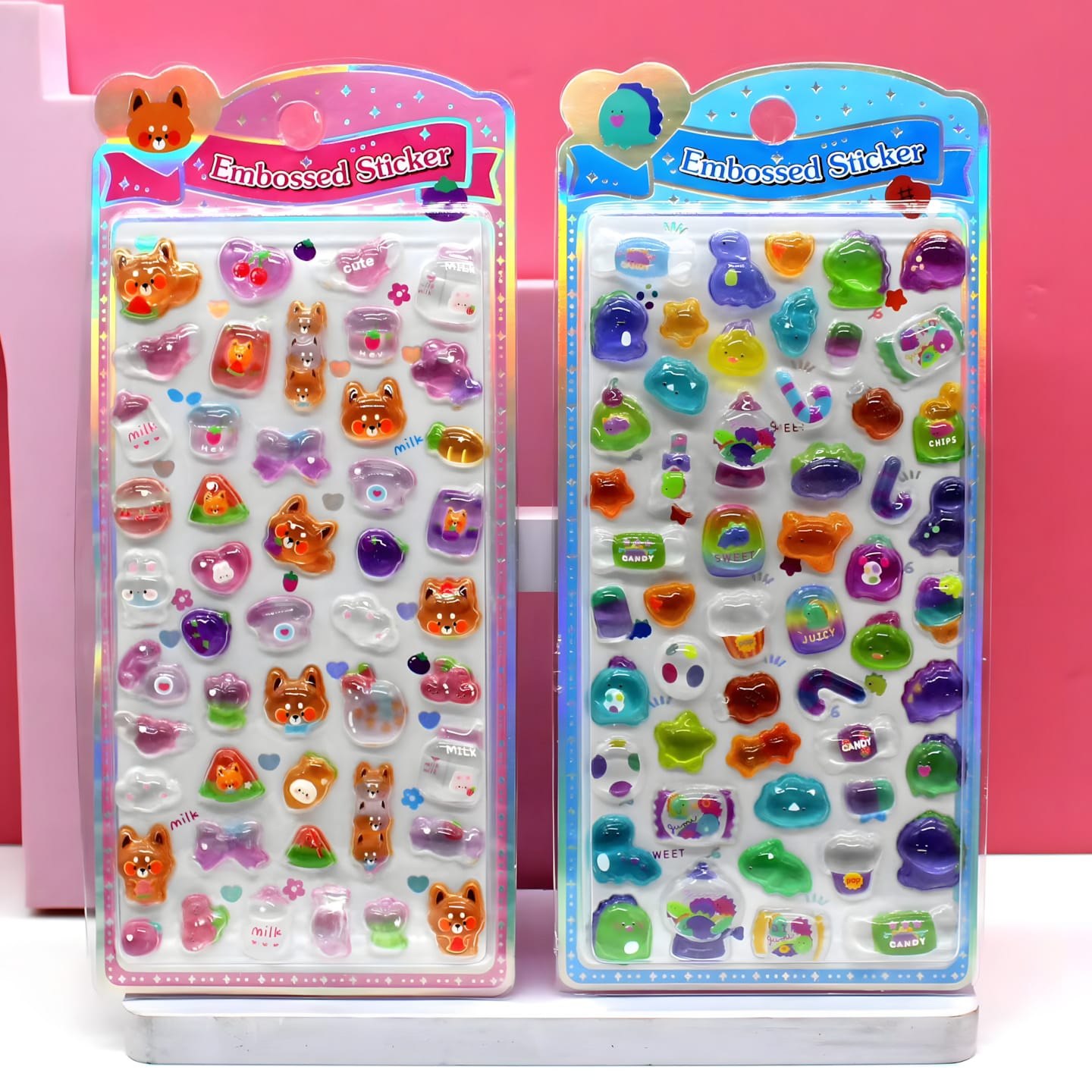SOK-061-072 Solid Embossed Sticker Cards