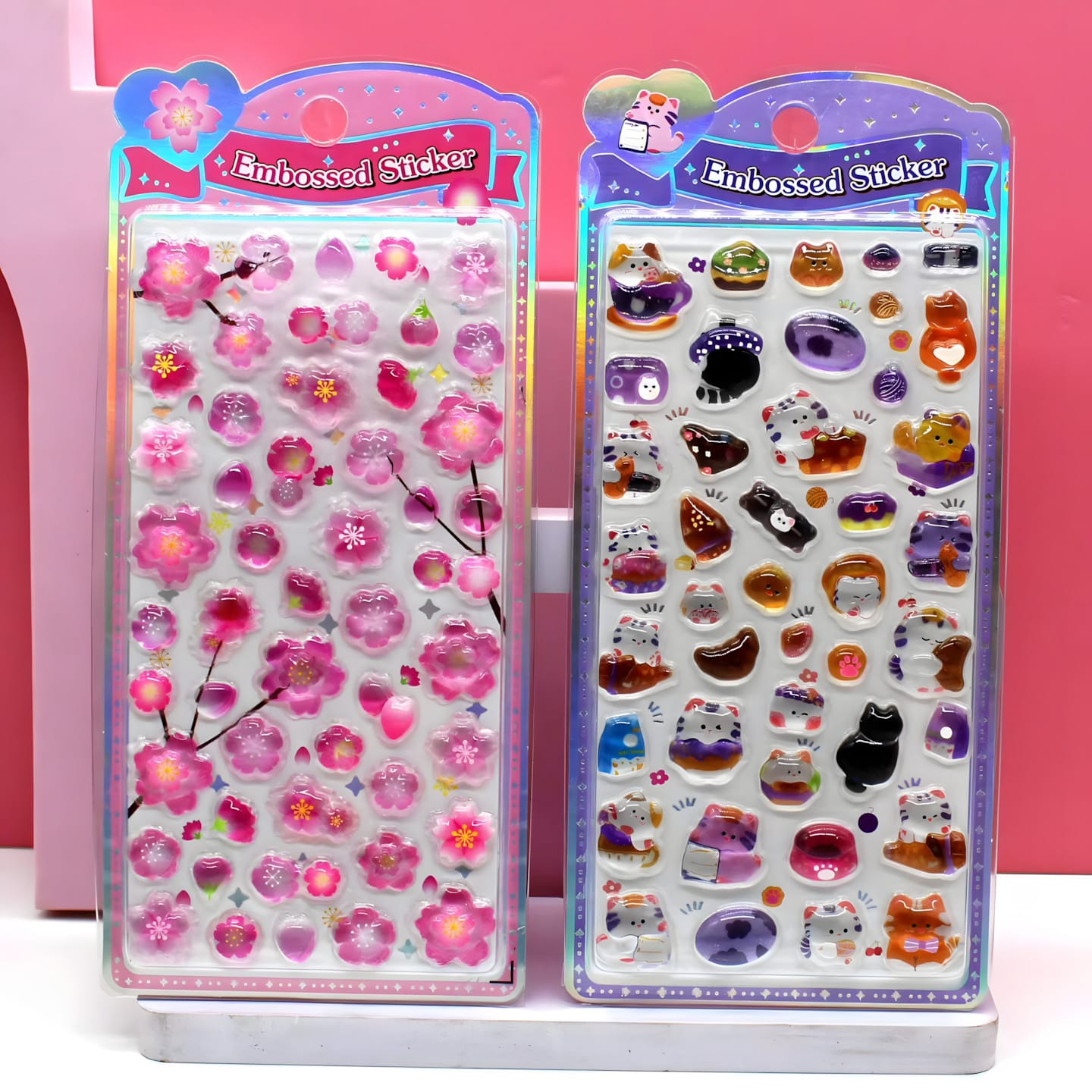SOK-061-072 Solid Embossed Sticker Cards