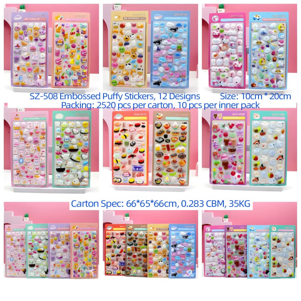 SZ-508 Stickers 3D en relief