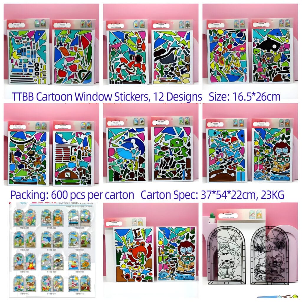 TTBB Cartoon Window Art DIY Stickers
