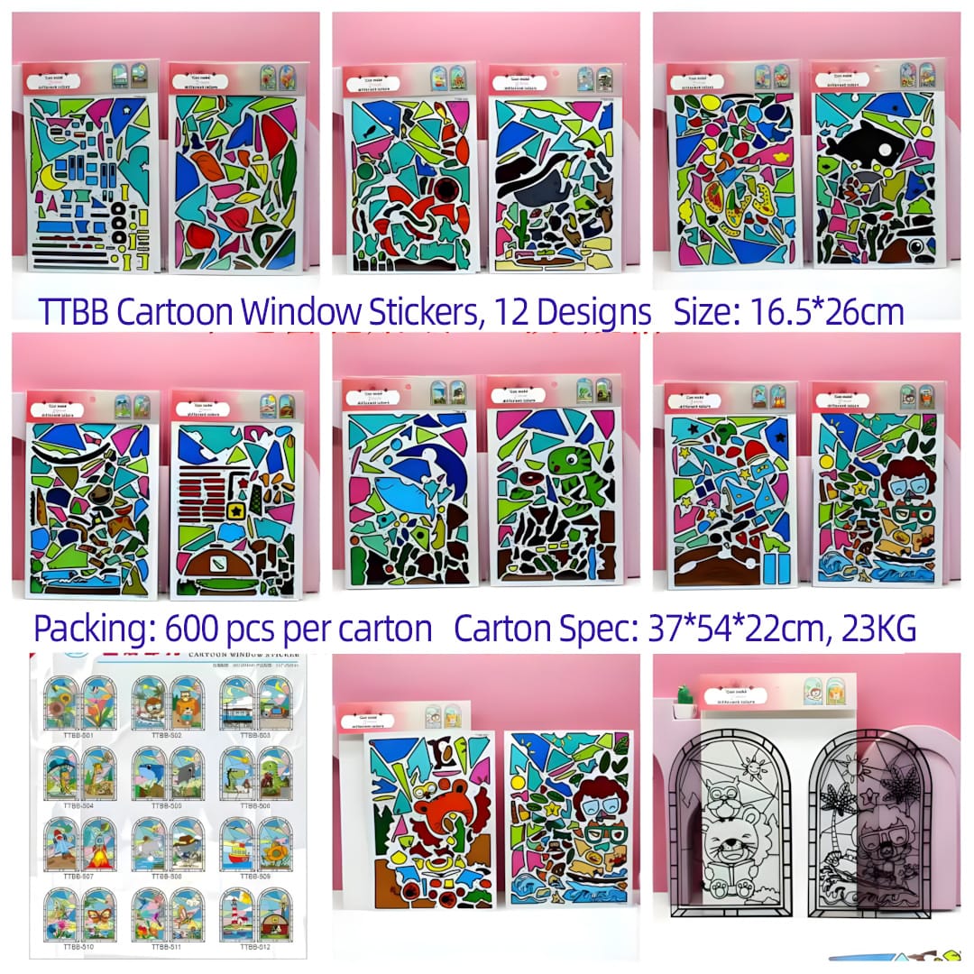 TTBB Cartoon Window Art DIY Stickers