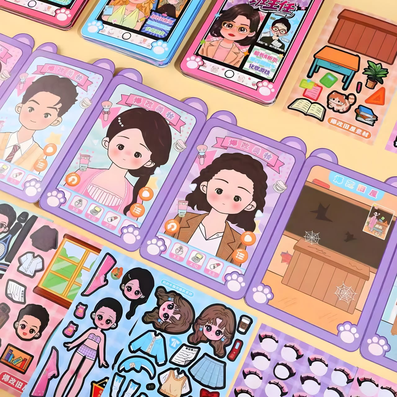 WM836 Creative Teacher Makeover DIY Sticker Book (20pcs)