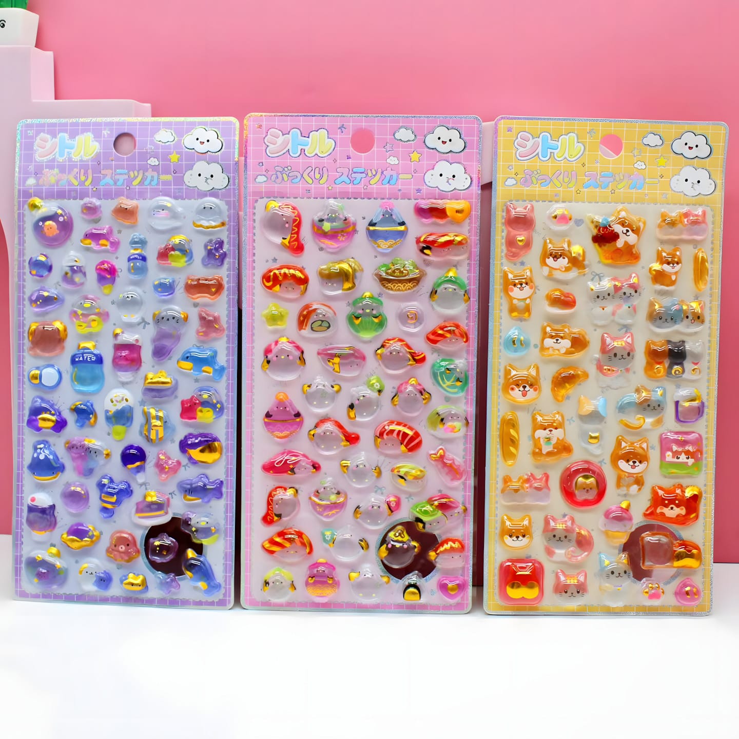 XA-C Solid 3D Embossed Stickers