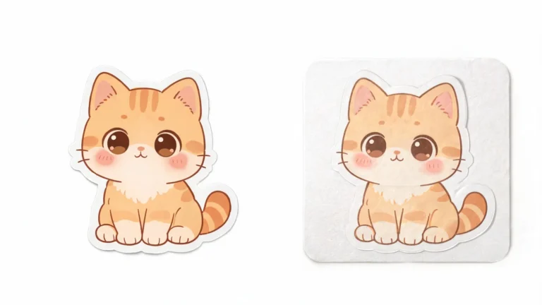 Die-cut vs kiss-cut stickers comparison