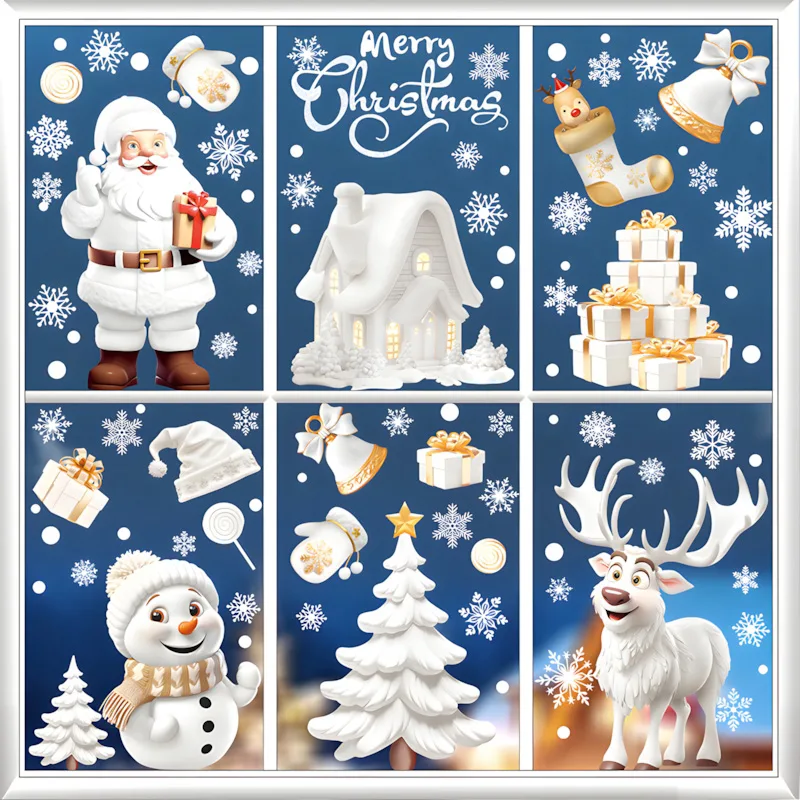 Christmas Static Window Clings