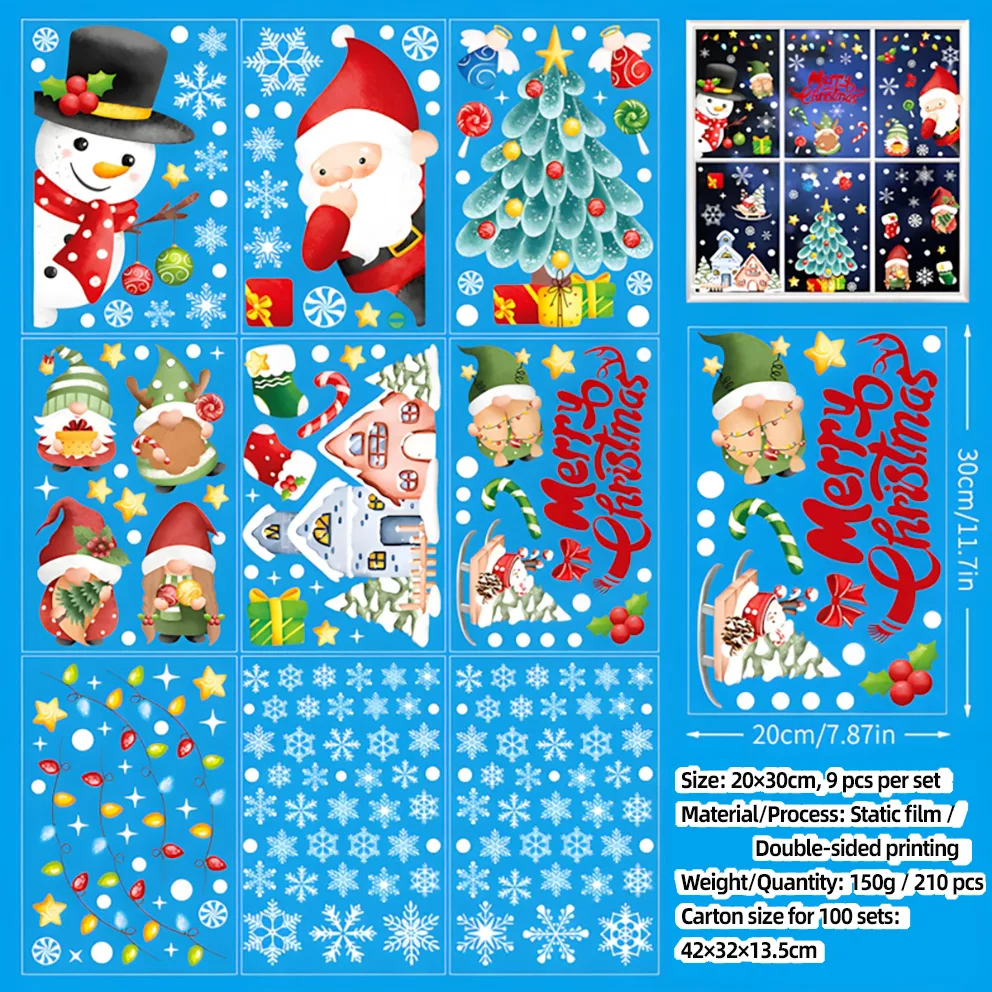 Christmas Static Window Clings