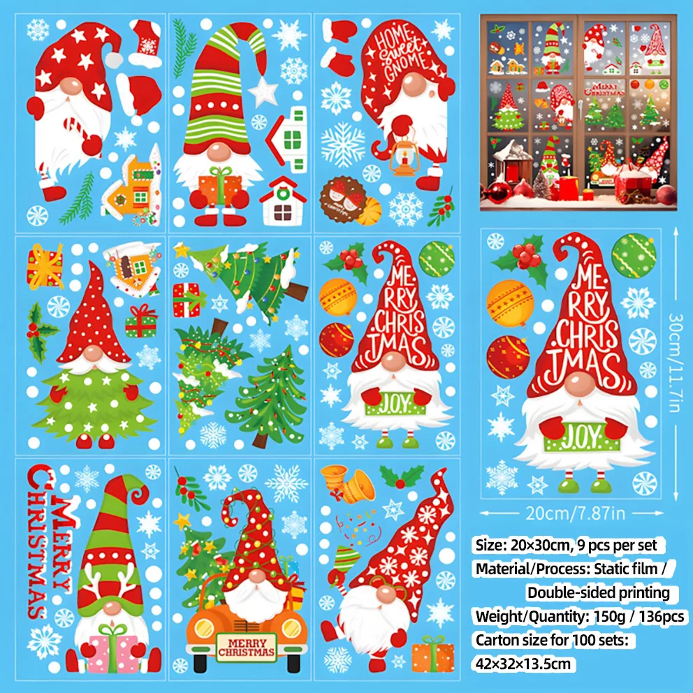 Christmas Static Window Clings