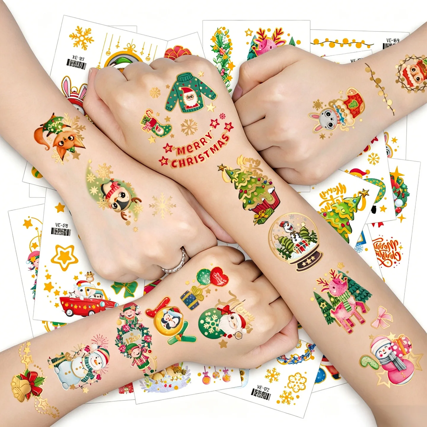 Christmas Tattoo Transfer Stickers
