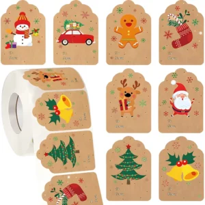 Holiday Kraft Sealing Stickers