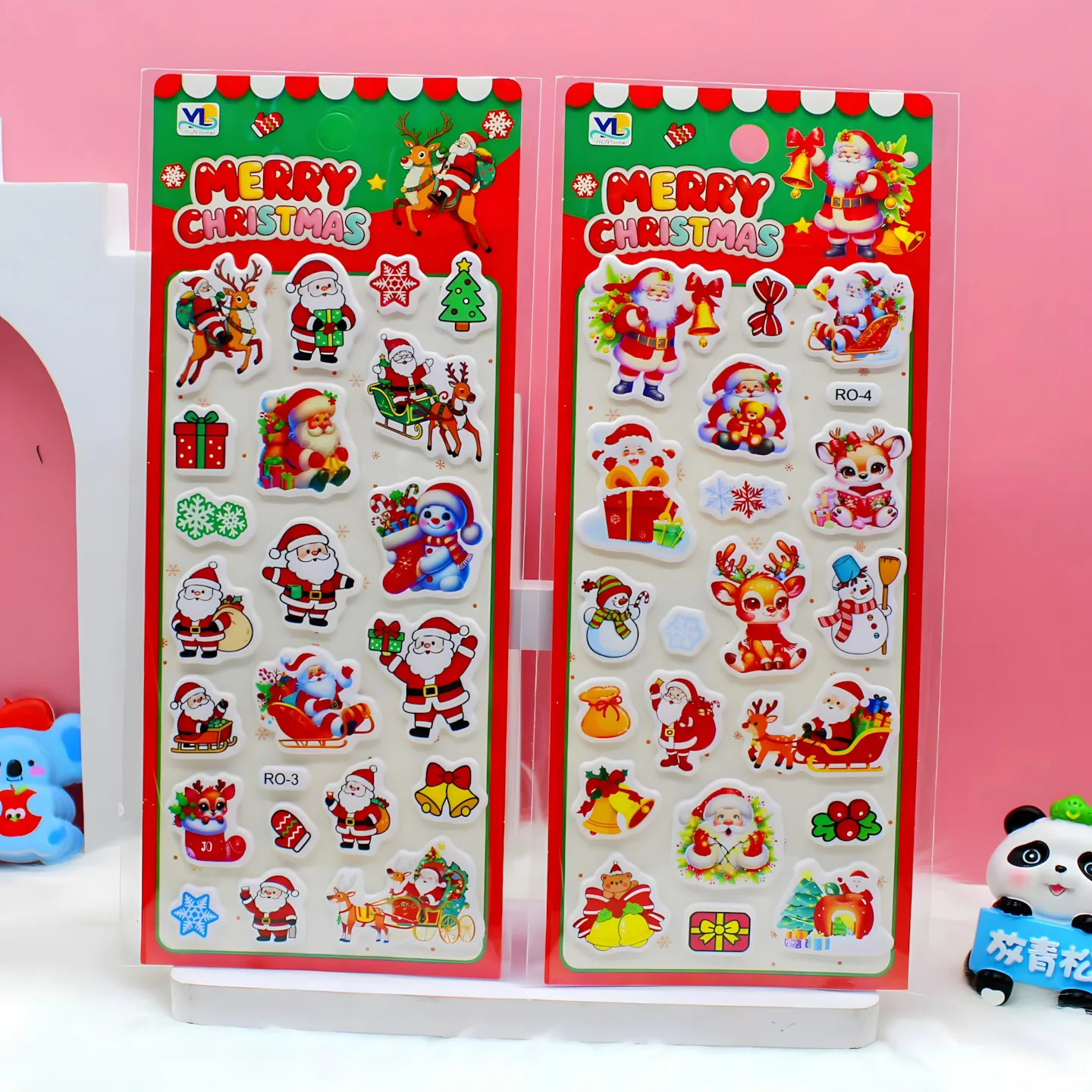 RO Christmas Bubble Stickers
