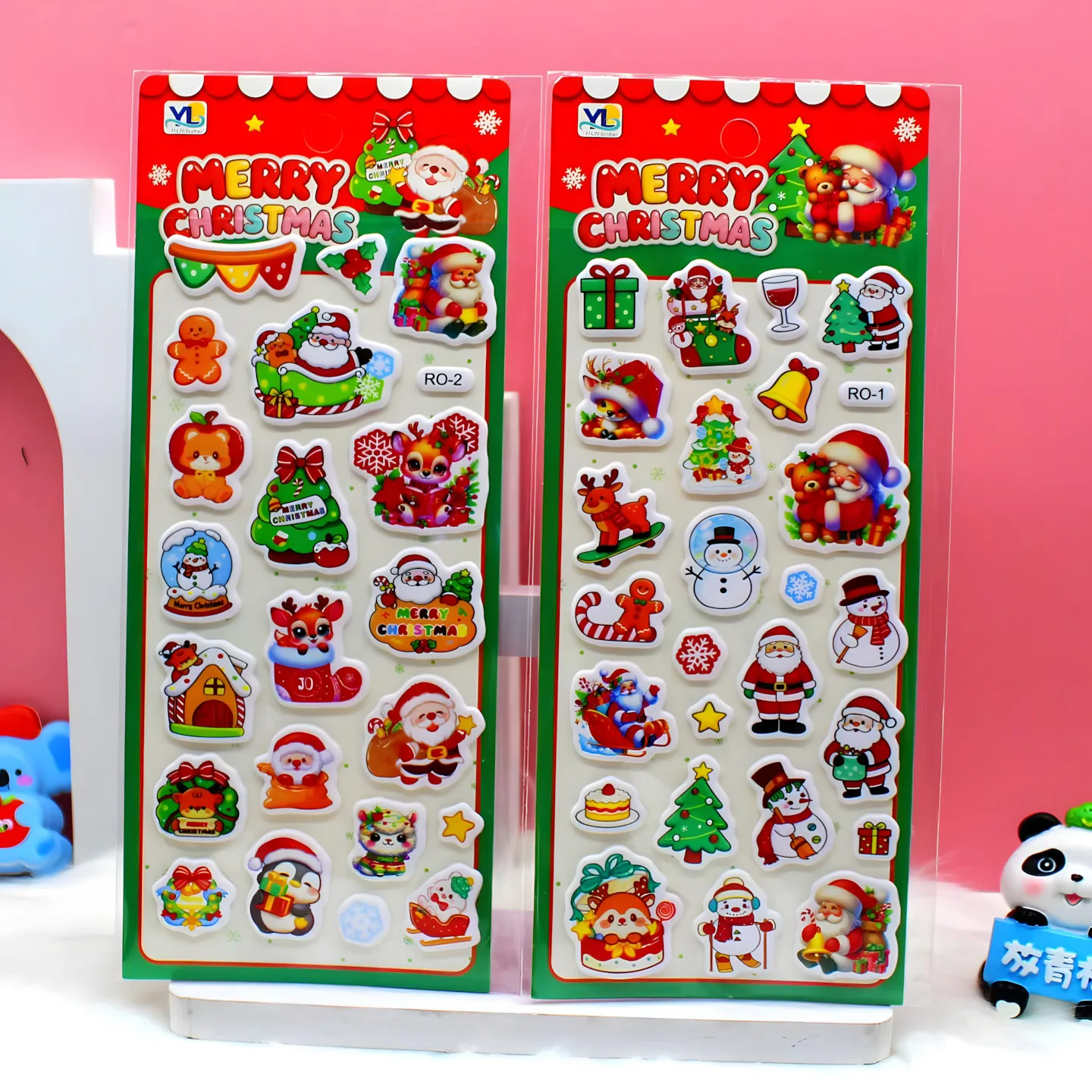 RO Christmas Bubble Stickers