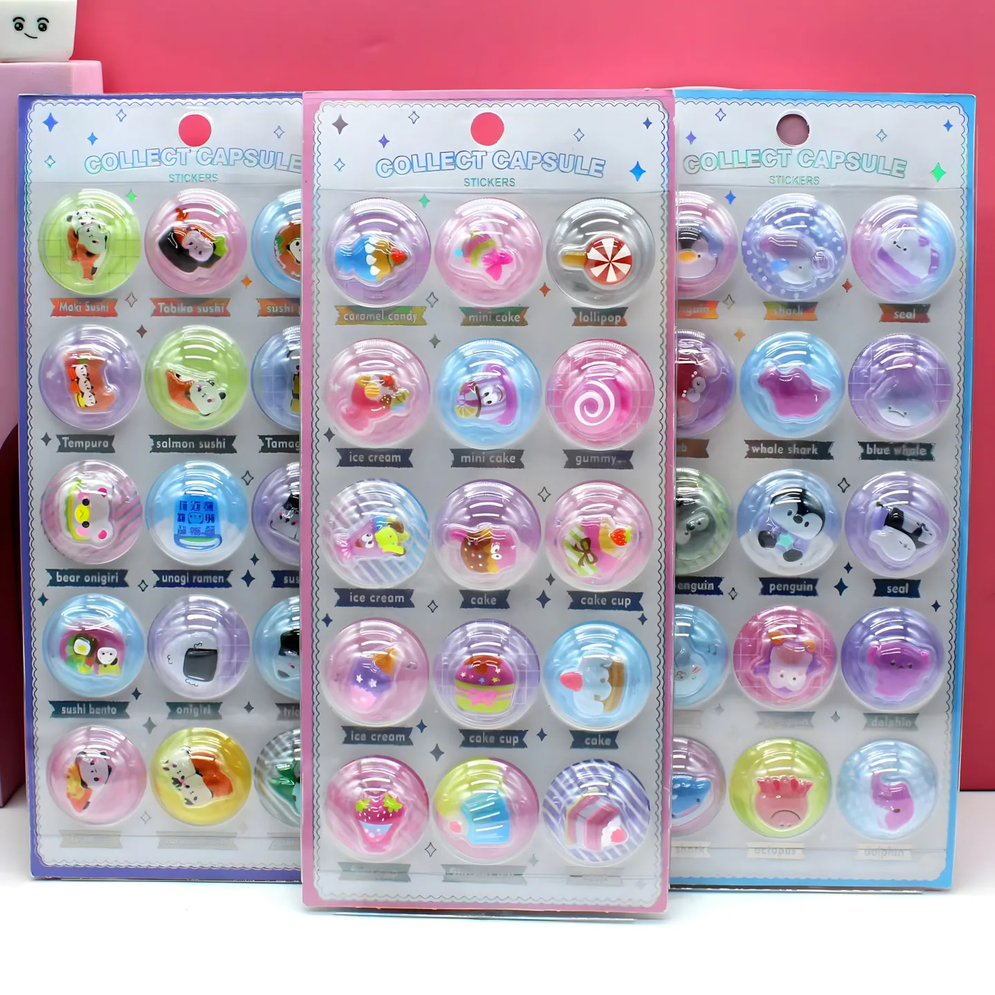 XL-003 Rainbow Shake Embossed Stickers