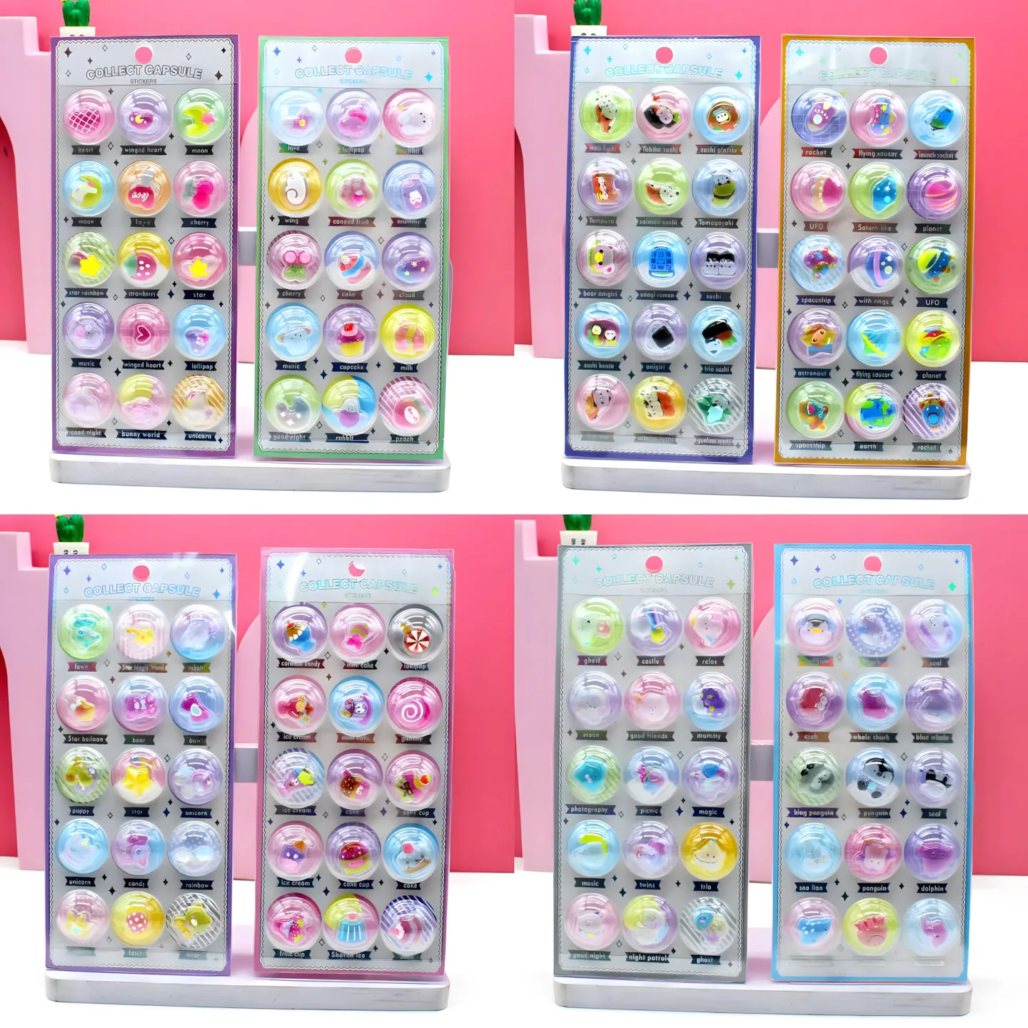 XL-003 Rainbow Shake Embossed Stickers
