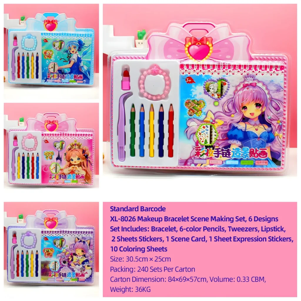 XL-8026 Kit Maquillaje & Pulsera Creación de Escenas (6 diseños)