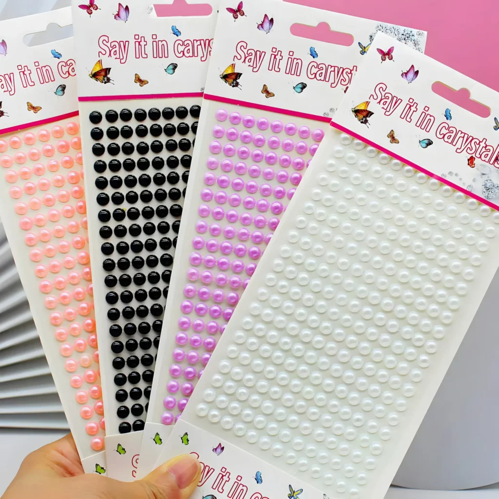 XY-006 Medium Pearl Gem Stickers