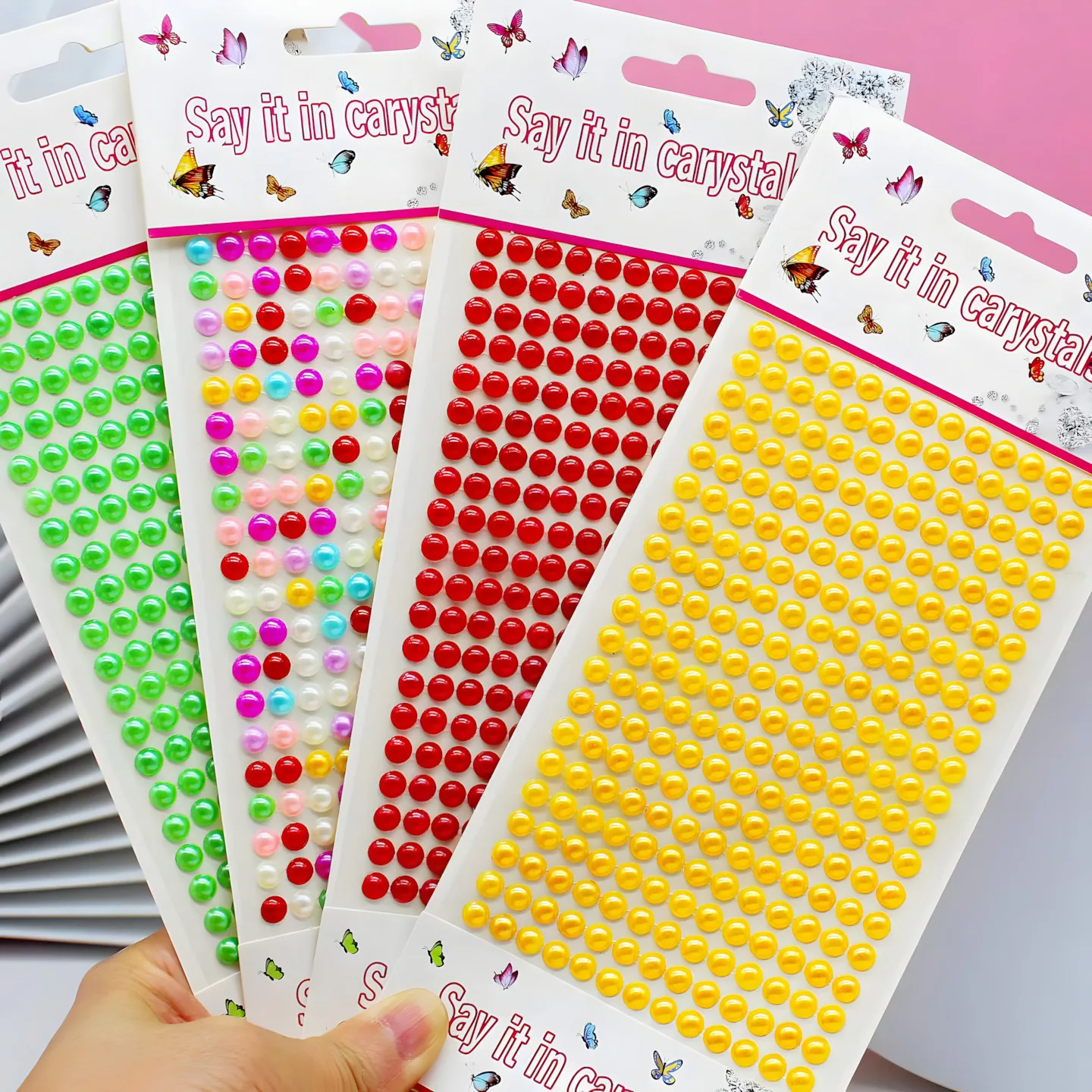 XY-006 Medium Pearl Gem Stickers