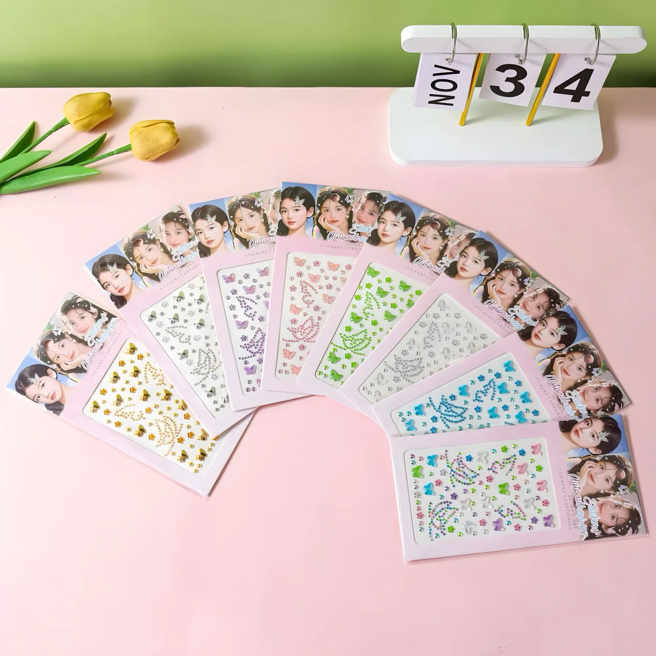 XY-031 Butterfly-Shaped Gem Stickers