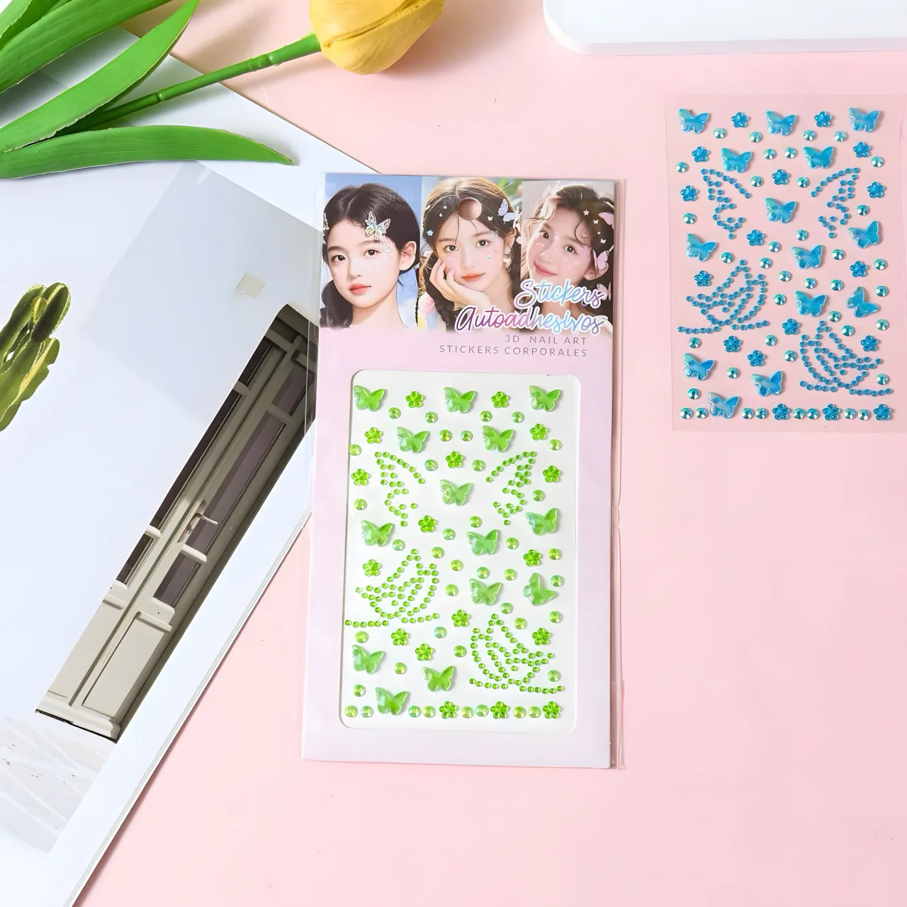 XY-031 Butterfly-Shaped Gem Stickers